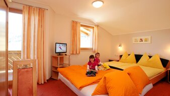 Ansicht vom Schlafzimmer im Appartement 3
