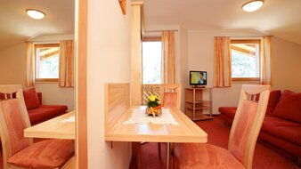 Ansicht vom Schlafzimmer im Appartement 3